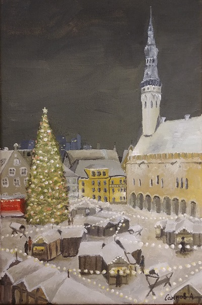 Town Hall during Christmas